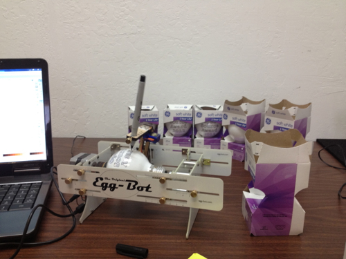 lightbulb in eggbot