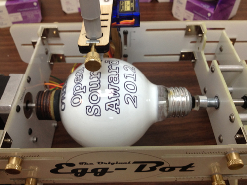 lightbulbs and eggbot