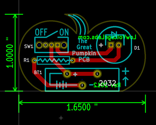 KiCAD - pumpkin PCB layout